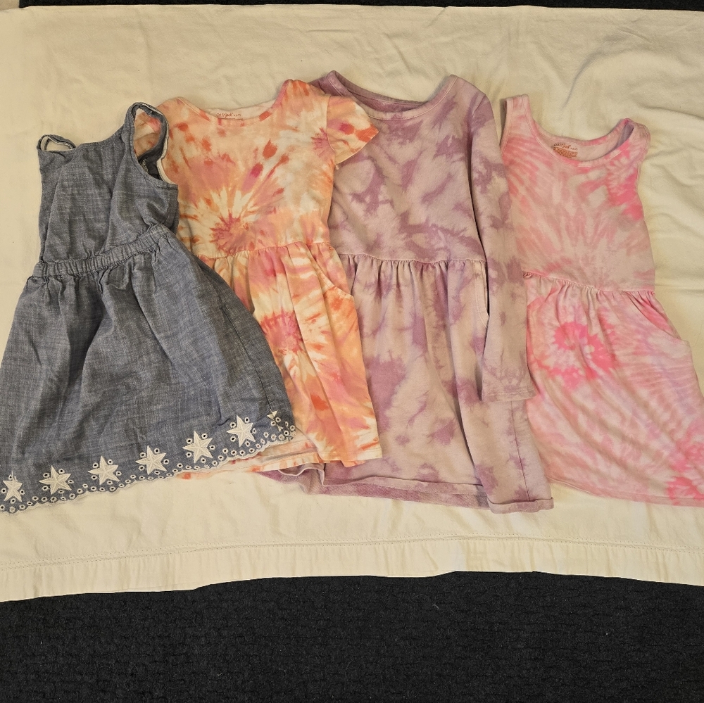 Lot of 4 girls' dresses size small 6/7 Cat & Jack